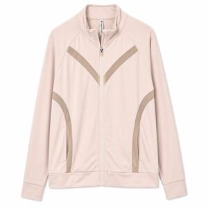 Fabletics Jacket‎ Blush Pink Mesh Panel Zip Activewear XL